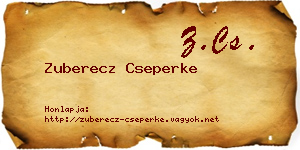 Zuberecz Cseperke névjegykártya